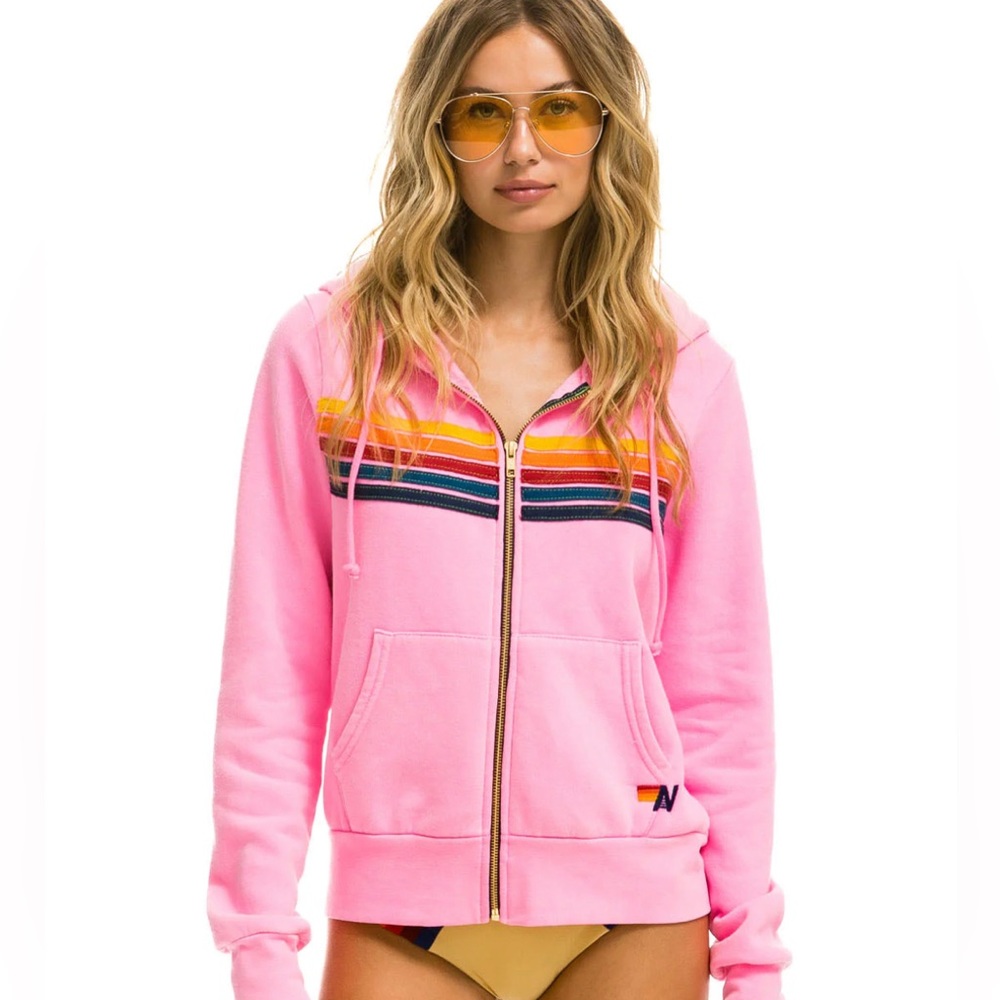 Aviator Nation 5 Stripe Hoodie